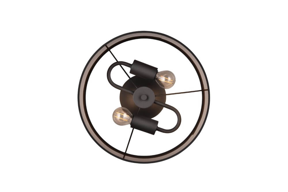 Plafondlamp Davos taupe Trio 4017807574357