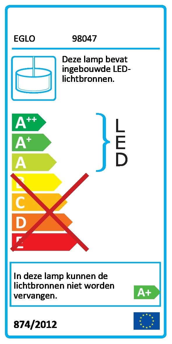 Witte hanglamp Comba-C Ø 29cm Eglo 9002759980474