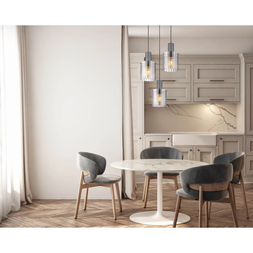 Hanglamp Tulivar design smoke glas 3-lichts Globo 9007371447664