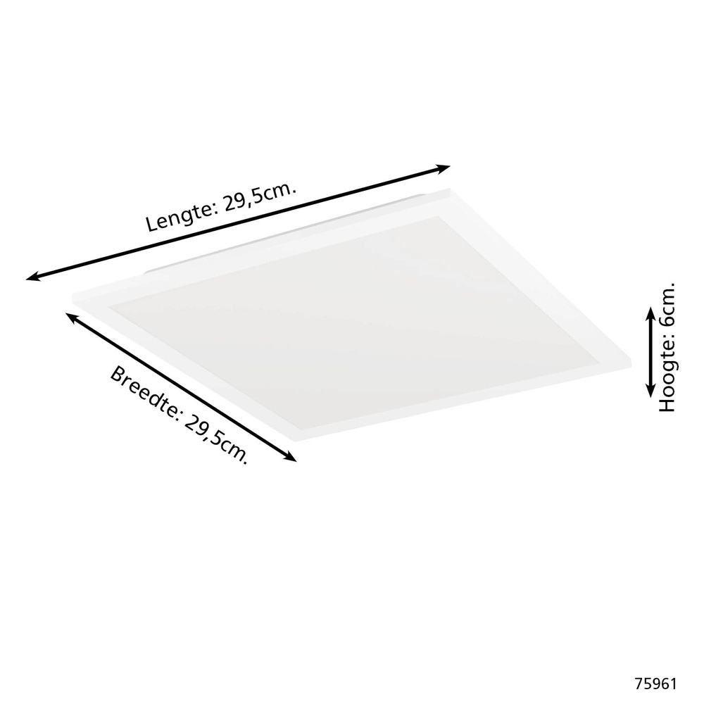 Strakke plafondlamp Bottazzo vierkant Eglo 9002759759612