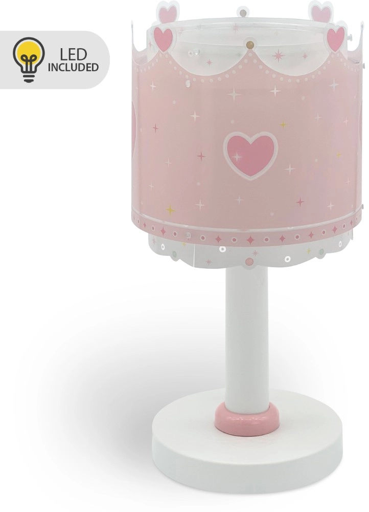 Kinderkamer tafellamp Little Queen roze glow in the dark Dalber 8420406002293