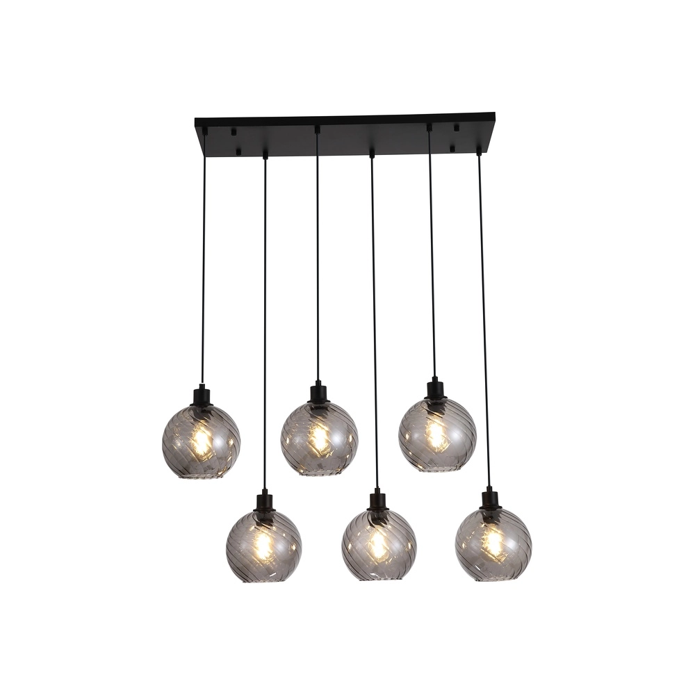 Hanglamp Radiance 6-lichts zwart Hanglamp Radiance 6-lichts zwart