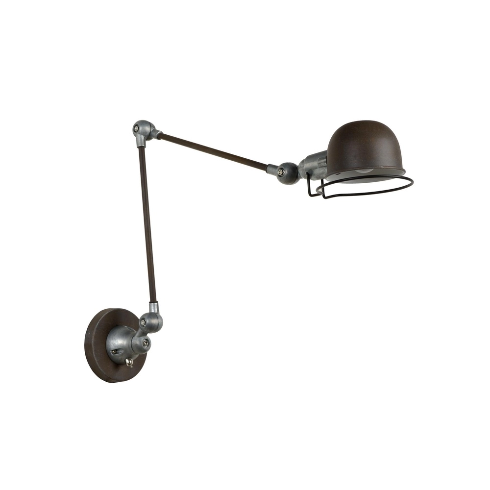 Uitklapbare wandlamp Honore klassiek roestbruin