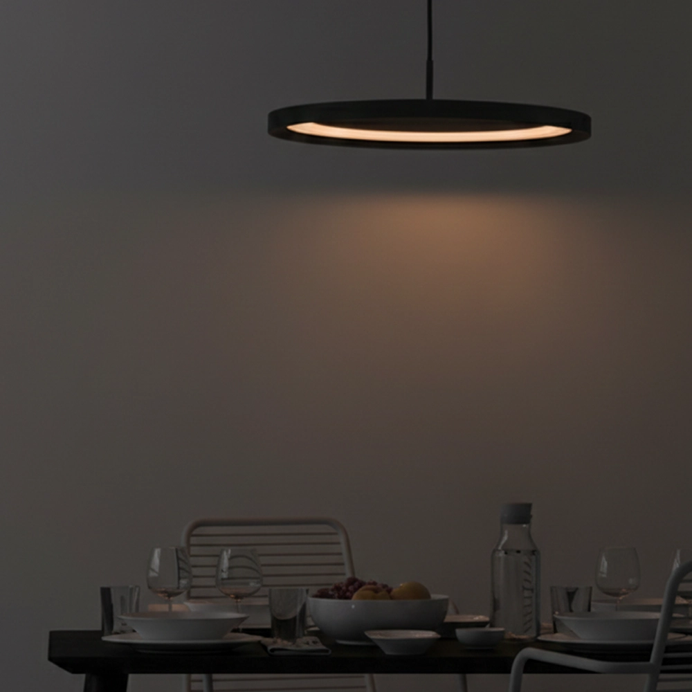 Strakke hanglamp Andria zwart Ø 40cm