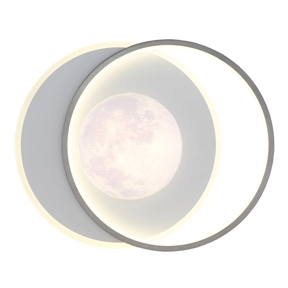 Design plafondlamp Moon zwart met wit Globo 9007371575749