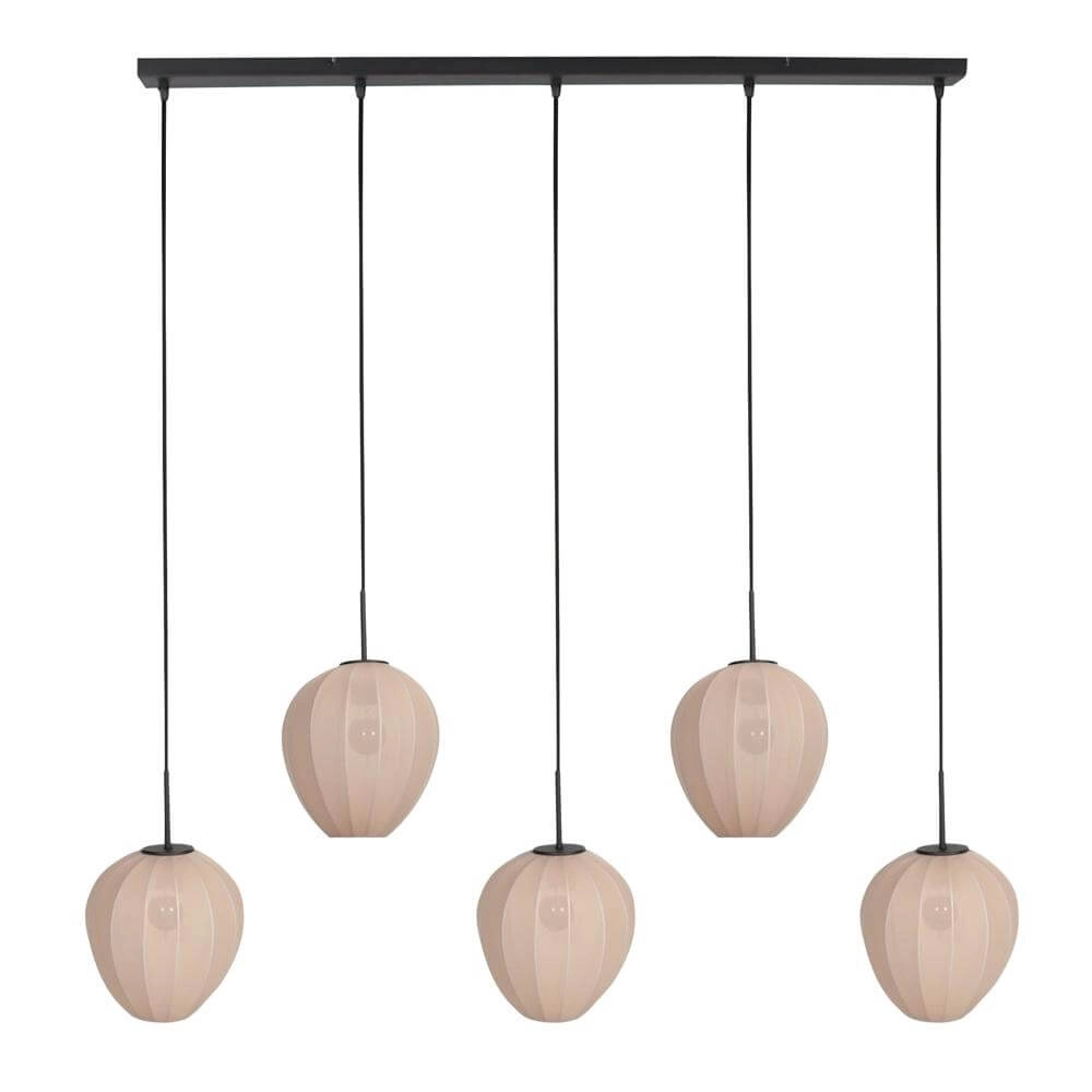 Hanglamp HaloSwap met 5 crème kappen Steinhauer 8712746179699