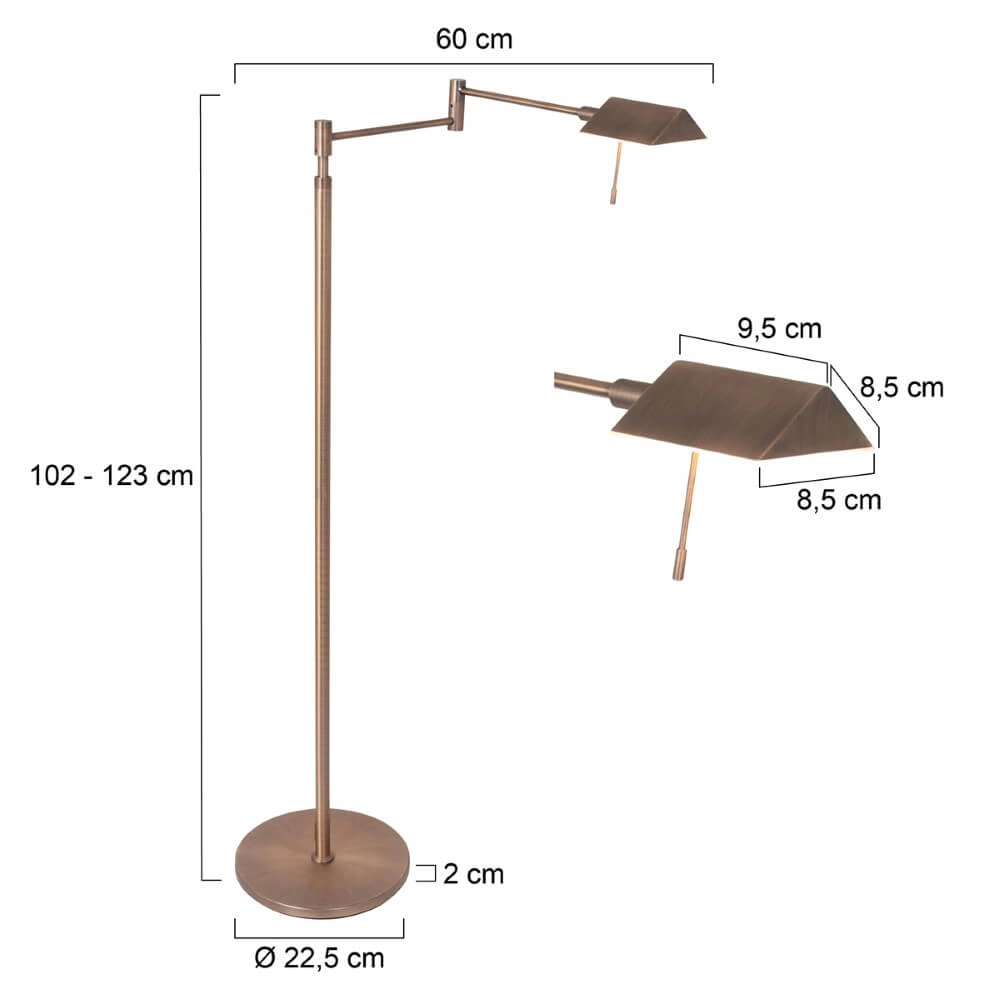 Bronze leeslamp Retina met led Steinhauer 8712746135671