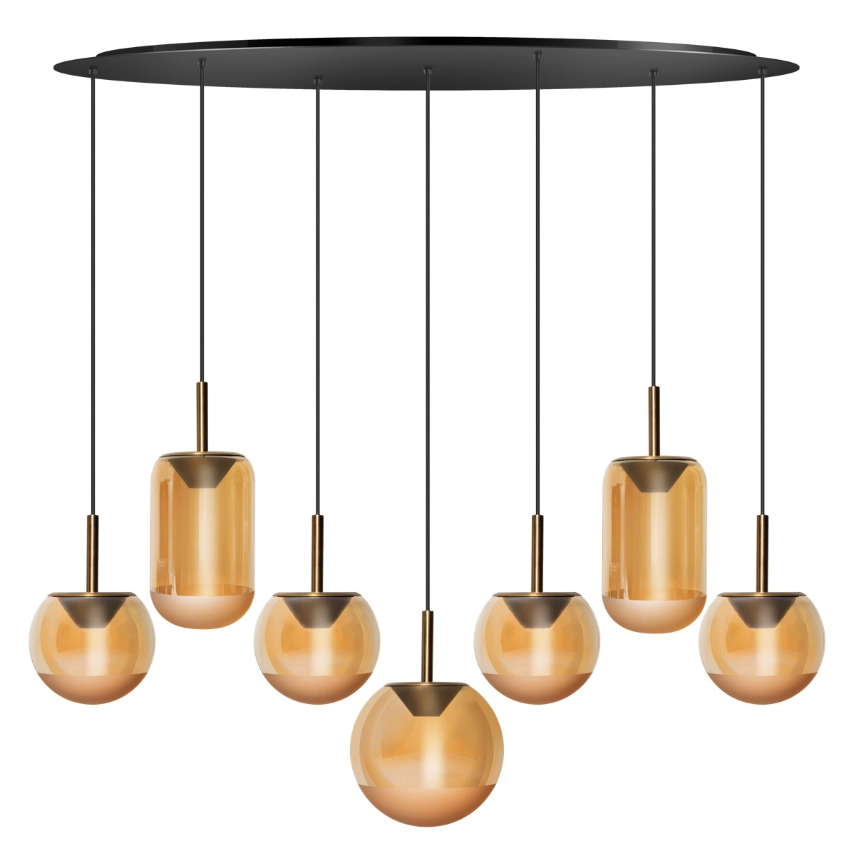 Eetkamer hanglamp Yvonne 7-lichts