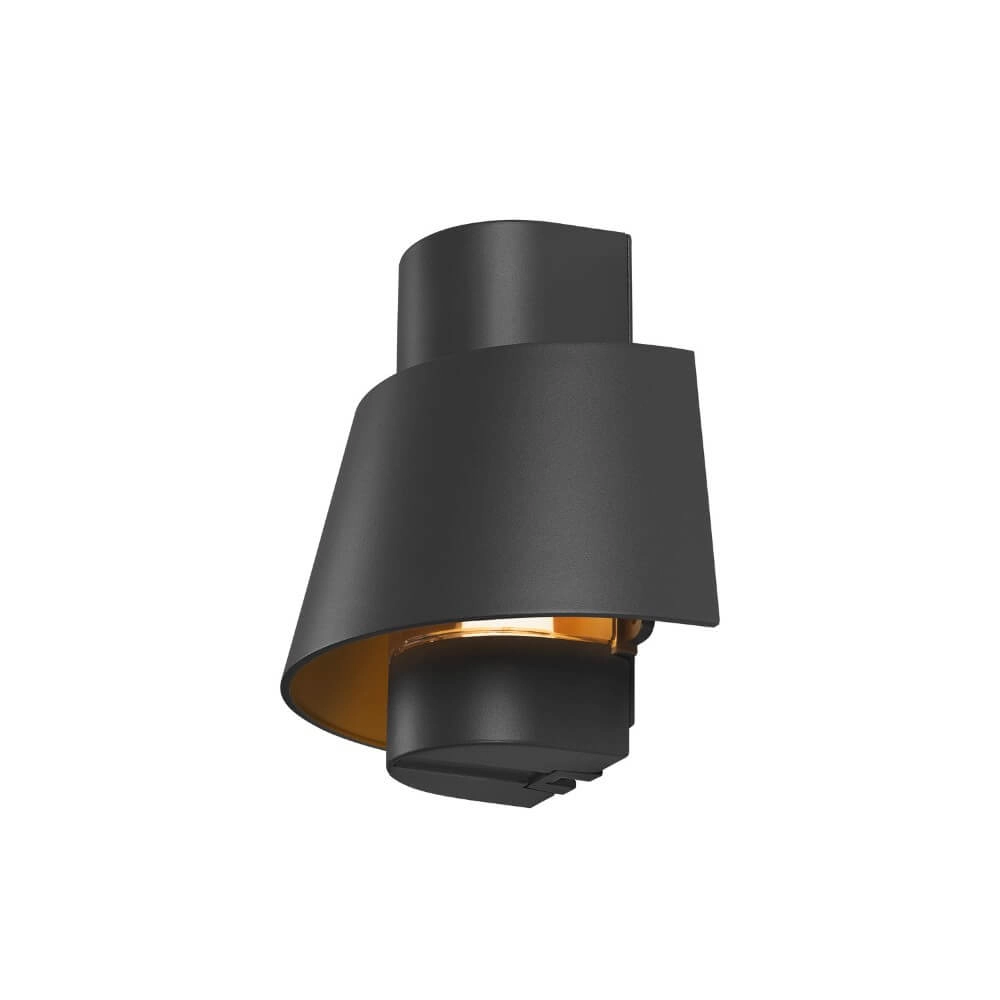 Zwarte muurlamp Phontoni 1x E27 SLV 4024163280969