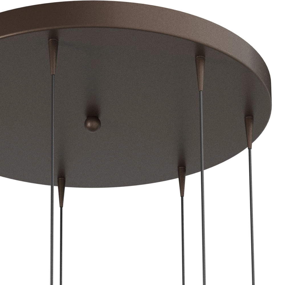 7-lichts hanglamp Talana cacao bruin Ø 50cm DTW Masterlight 8718121399058