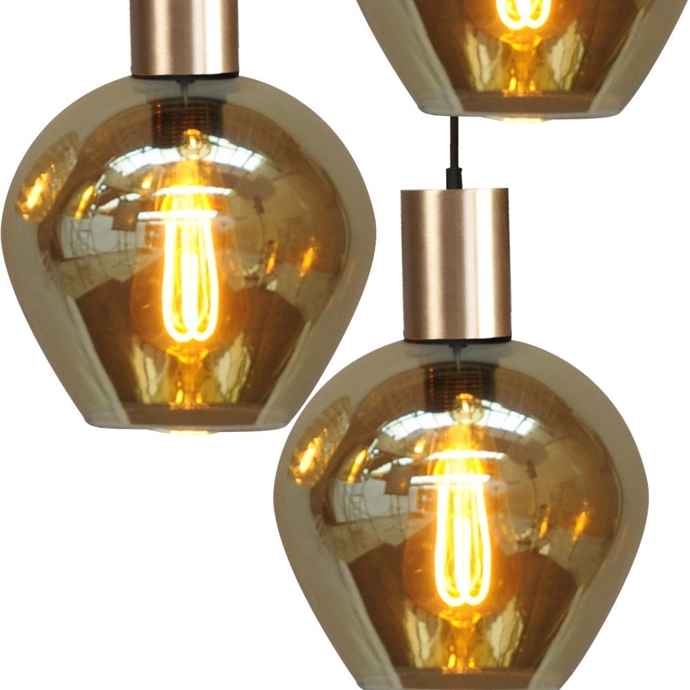 Hanglamp 5-lichts Bounty zwart met goud Masterlight 8718121247755