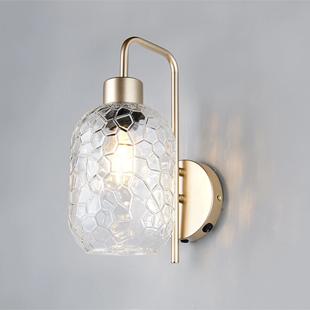 Wandlamp Emelie goud met smoke glas Trio 4017807702583