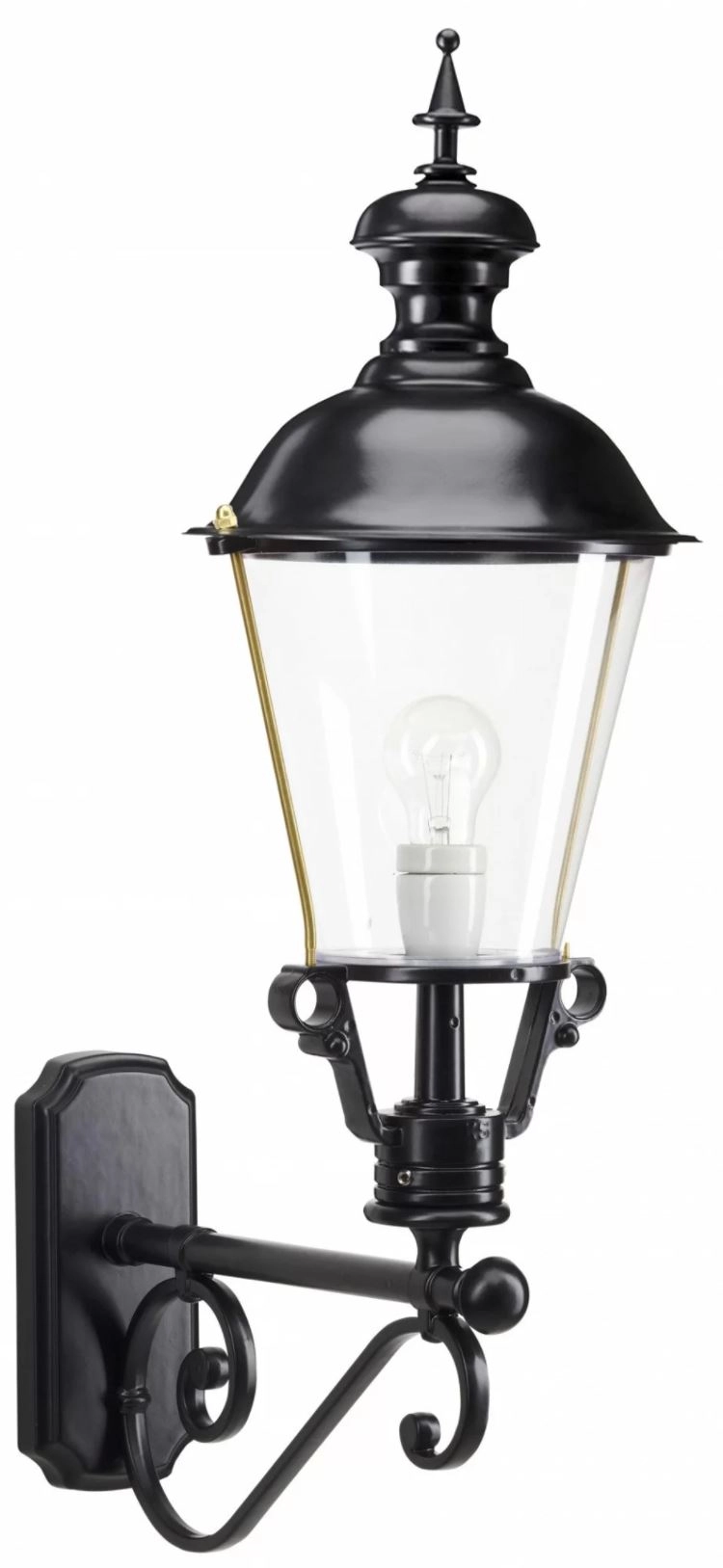 Nostalgische wand lantaarn Notaris L zwart KS Verlichting 8714732127745