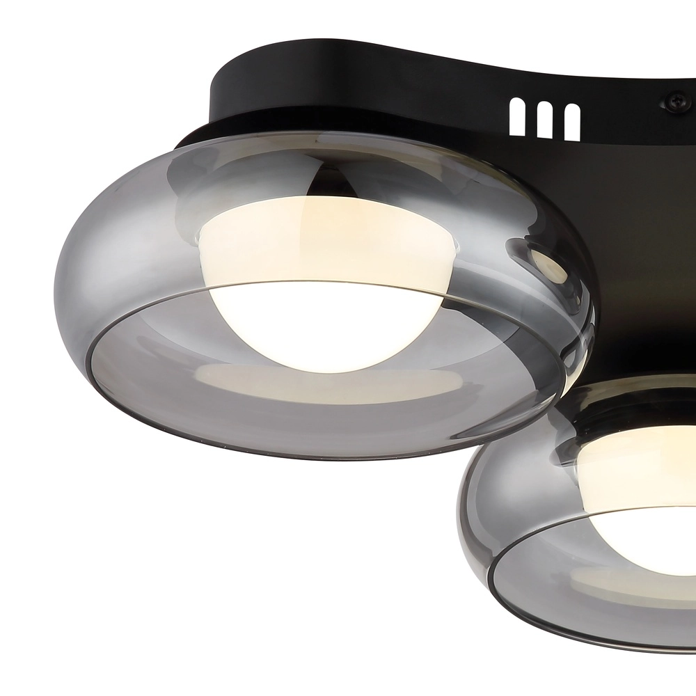 Design plafondlamp Carlene 3-lichts zwart Globo 9007371572175