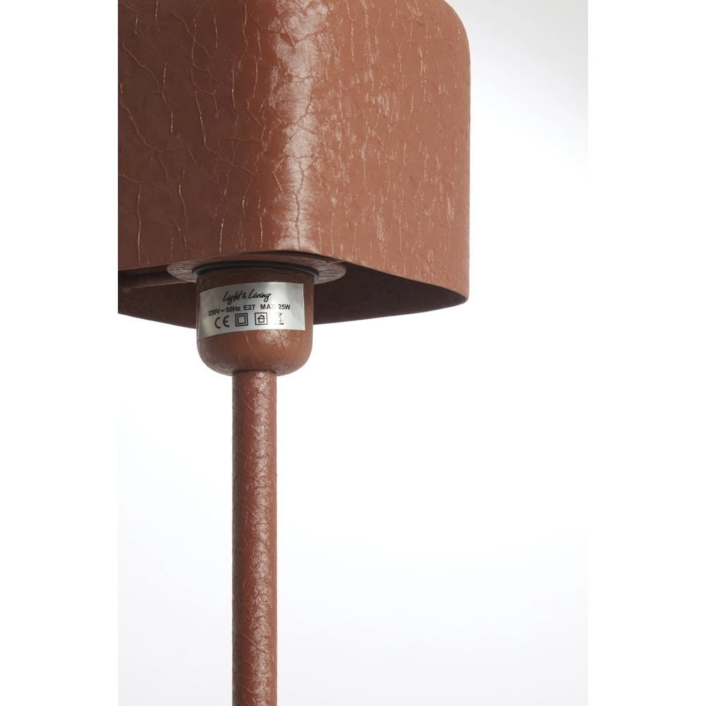 Nachtkastlamp Elenie 13x13cm - mat donker oranje Light & Living 8717807818692