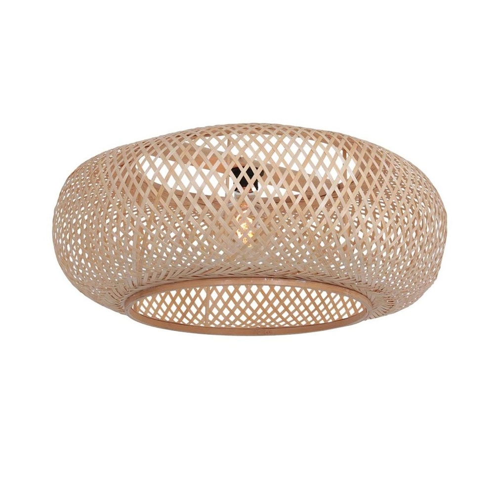 Vloerlamp Prestige Chic zwart met rotan kap Steinhauer 8712746183603