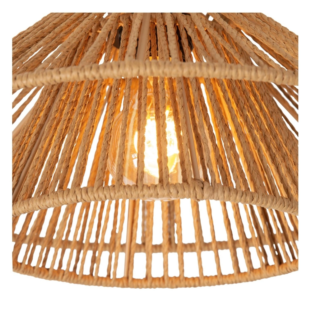 Plafondlamp Tasman rotan Ø 32cm Lucide 5411212105974