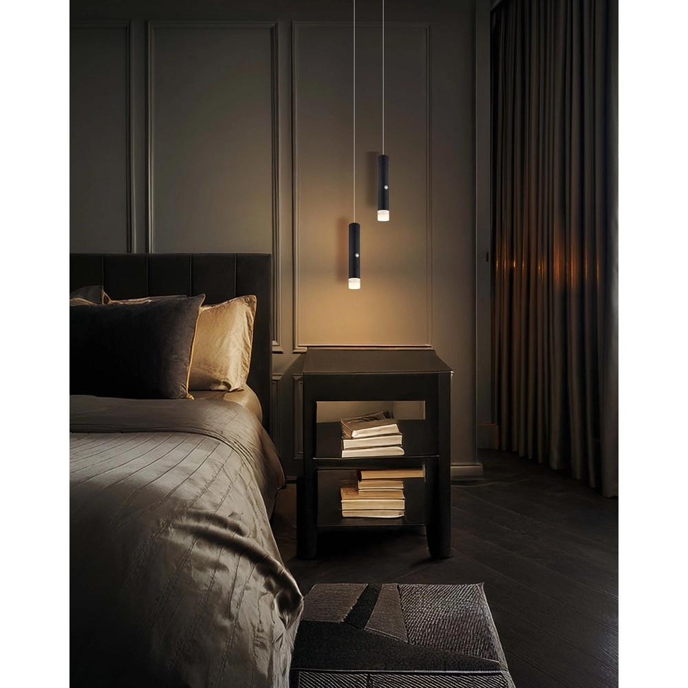 Strakke hanglamp Pelo zwart Globo 9007371575343