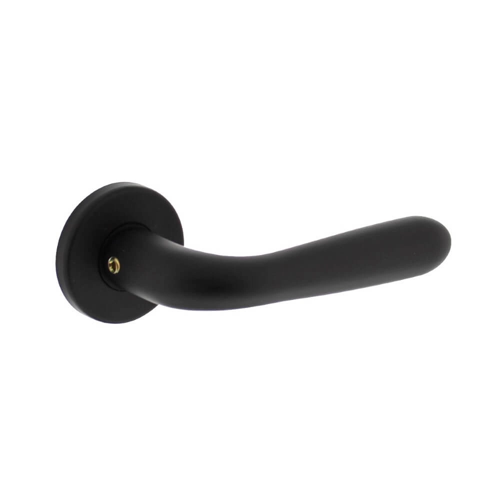 Deurklink Merredin aluminium zwart Ø 5cm