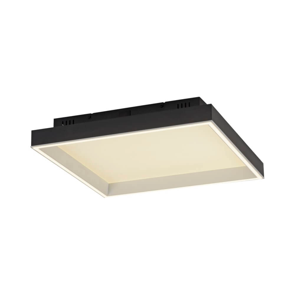 Zwarte plafondlamp Q-Magong vierkant