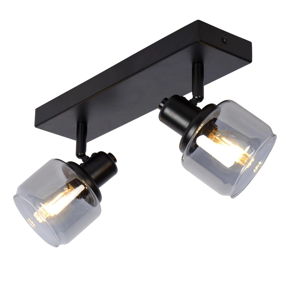 Plafondlamp Bjorn 2-lichts zwart Lucide 5411212771230