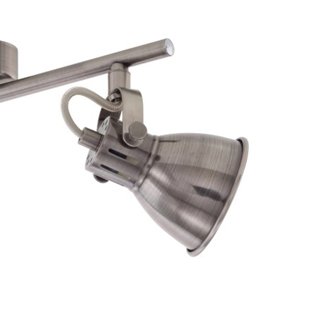 Landelijke plafondspots Seras 2-lichts nikkel met creme Eglo 9002759965532