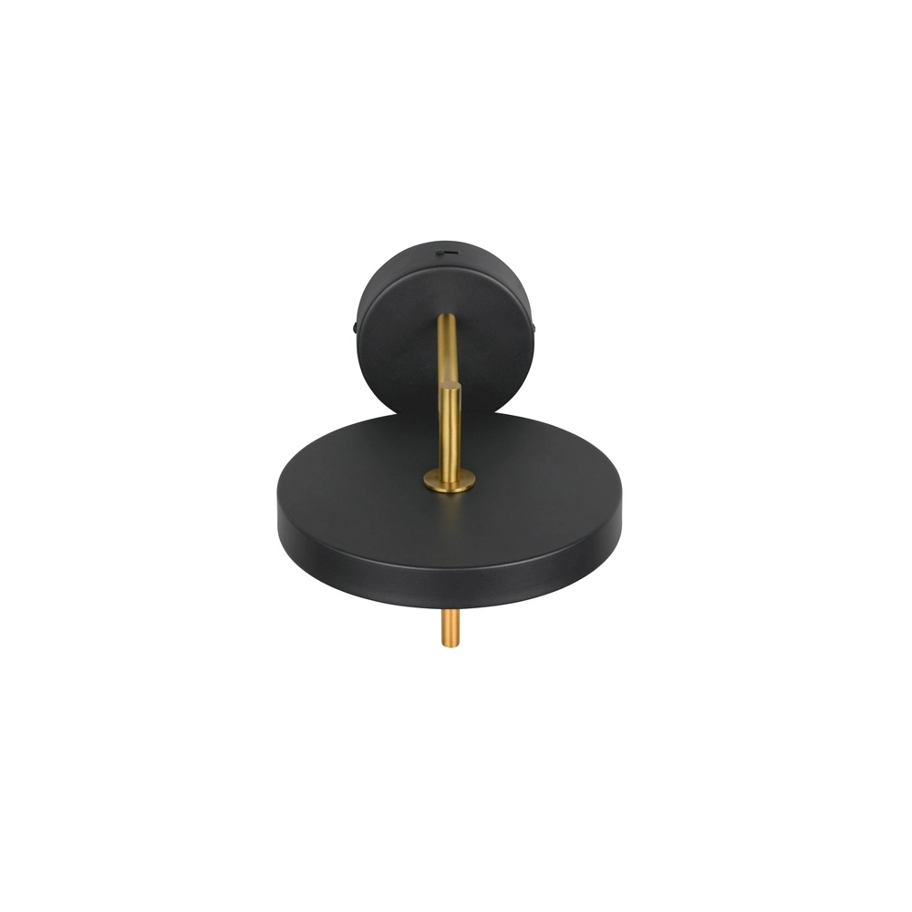 Moderne wandlamp Keaton zwart met goud Trio 4017807655742