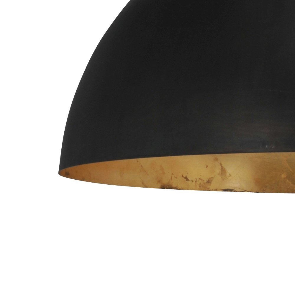 Stoere industrie hanglamp Industria Gold 80 Bud zwart met oudgoud Masterlight 8718121167169