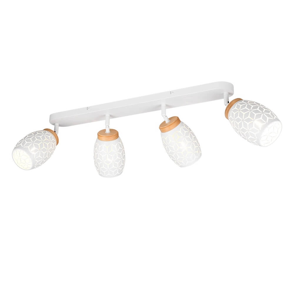 4-lichts opbouwspot Bidar wit