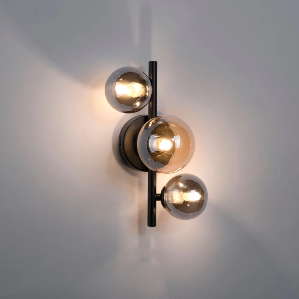 Zwarte wandlamp Popsicle 3-lichts Paul Neuhaus 4012248375501