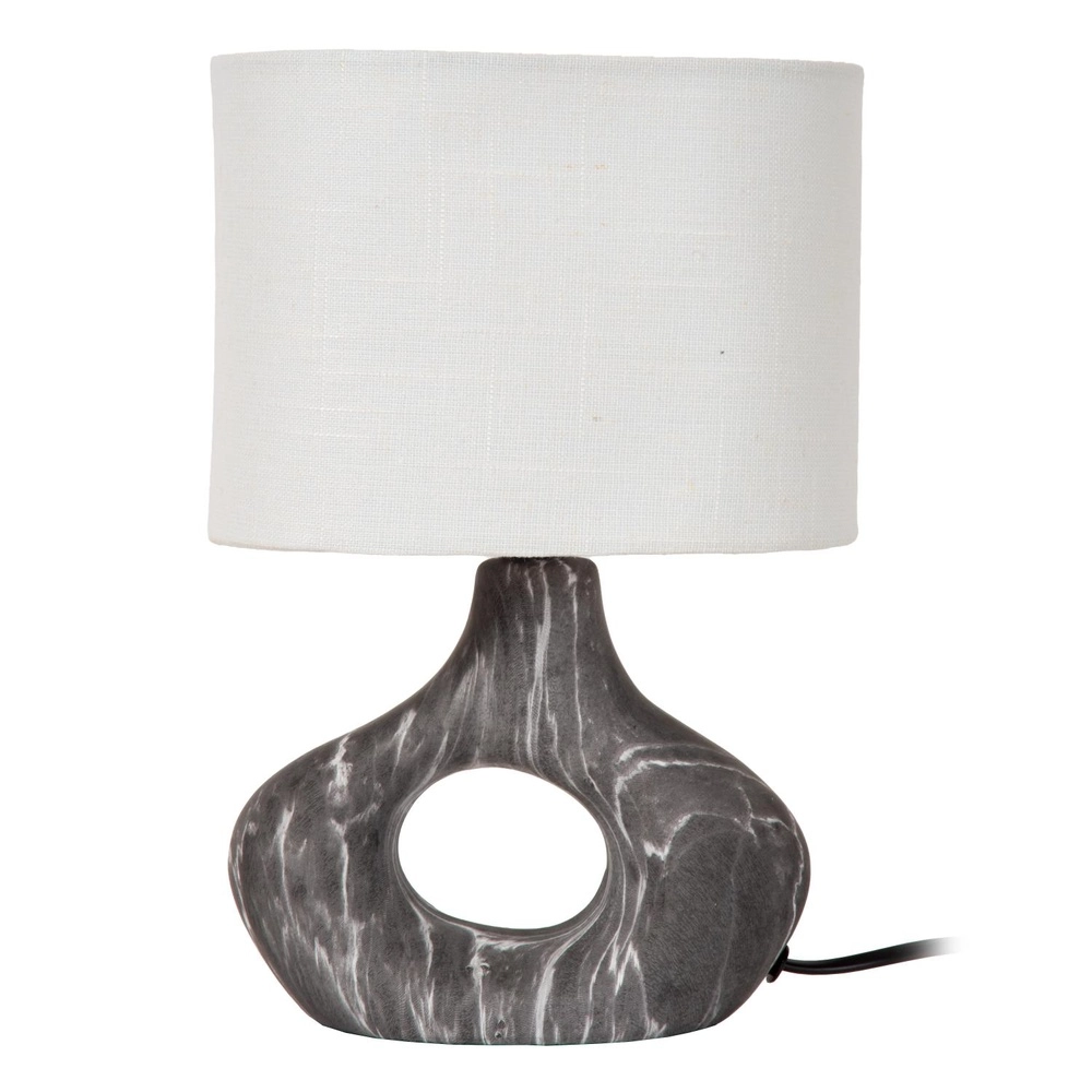 Schemerlamp Tomeo zwart met witte kap