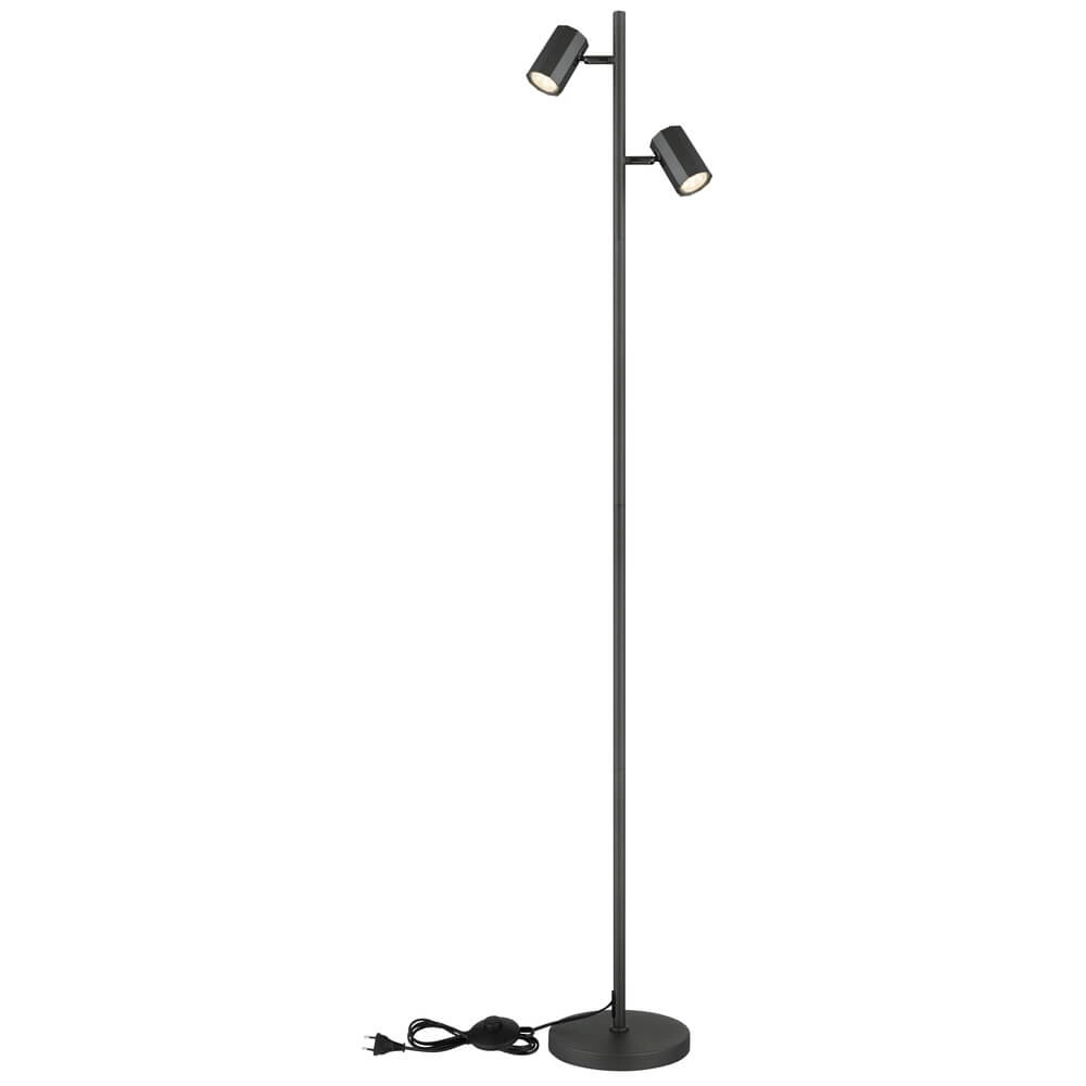 Grijze vloerlamp James dubbel Globo 9007371456840