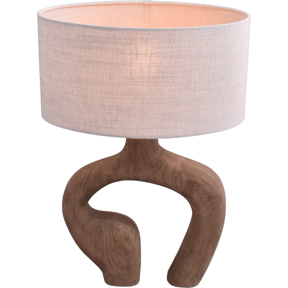 Japandi schemerlamp Woodie 40cm -hout met natural