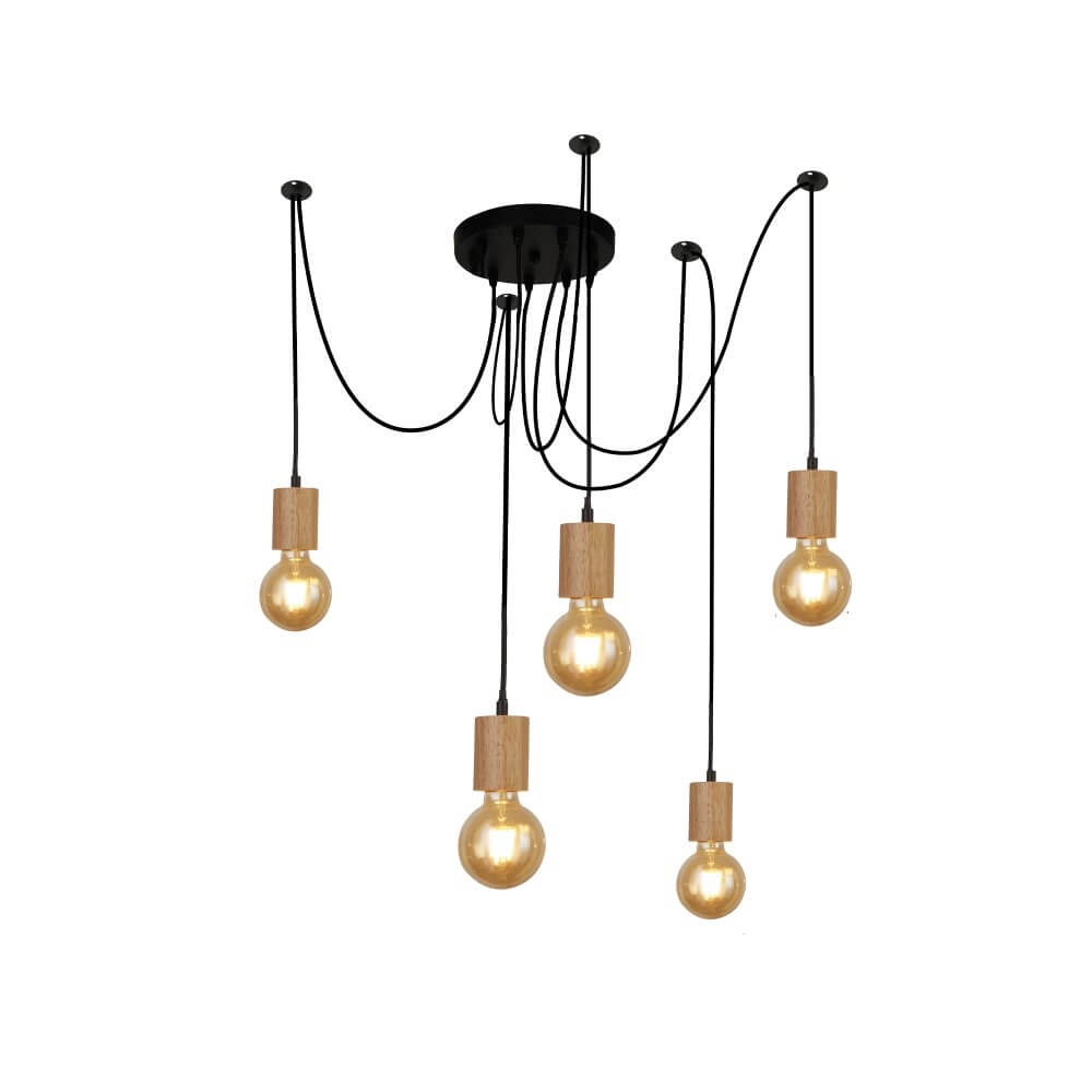 Houten eettafel lamp Spinny Houten eettafel lamp Spinny