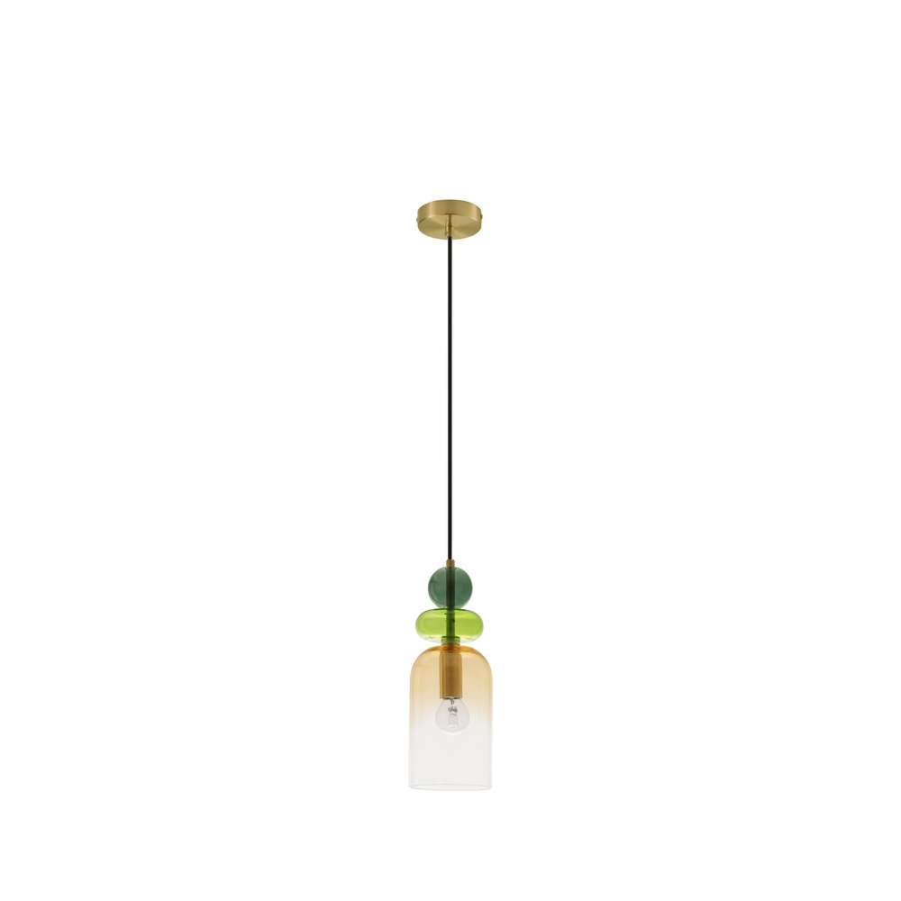 Gekleurde hanglamp Murano oranje Lyora 5212017434203