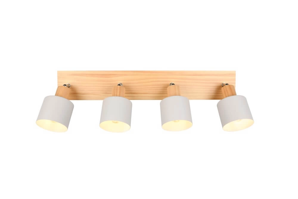 4-lichts plafondlamp Shanti met houtlook Trio 4017807615746