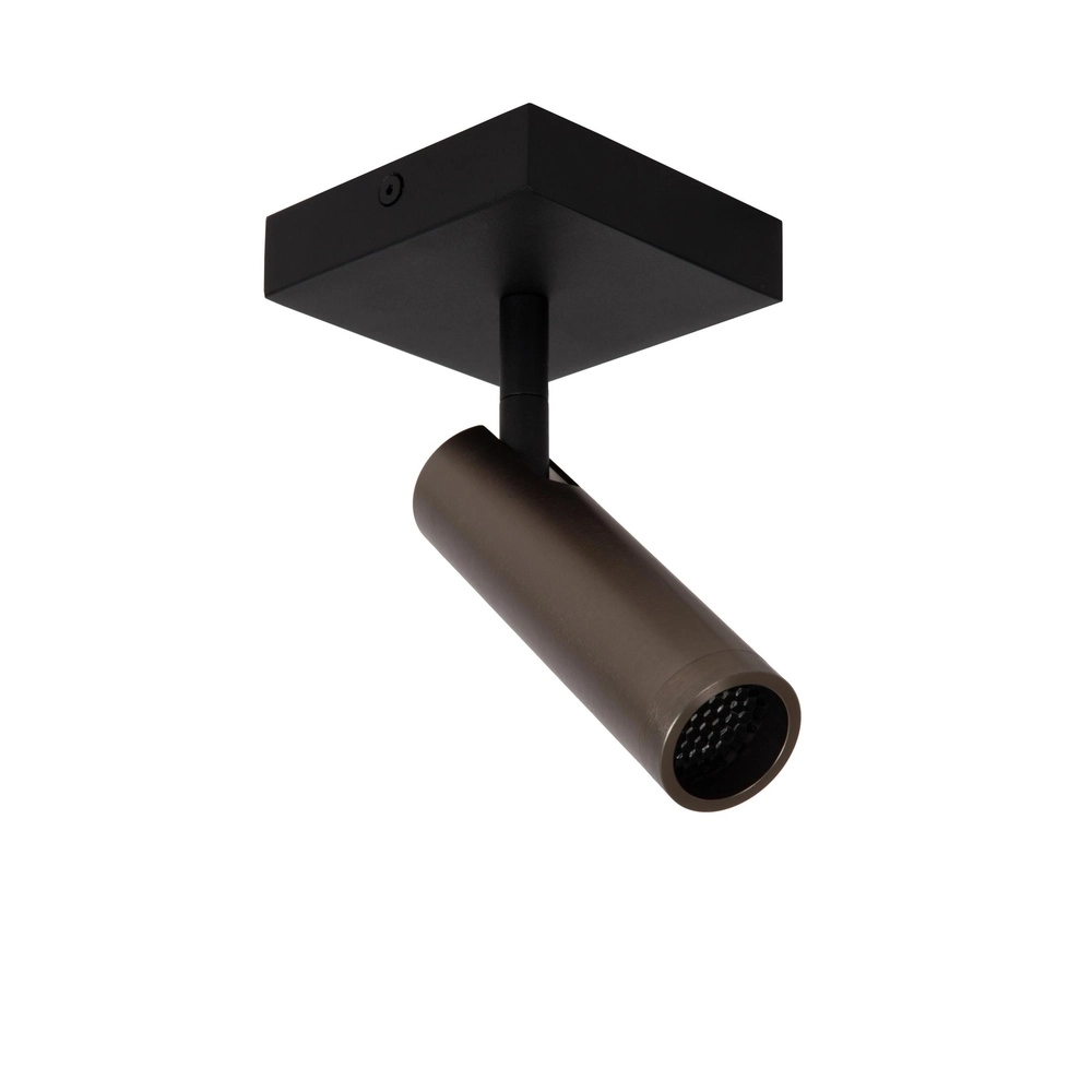 Strakke plafondlamp Grado metaalgrijs