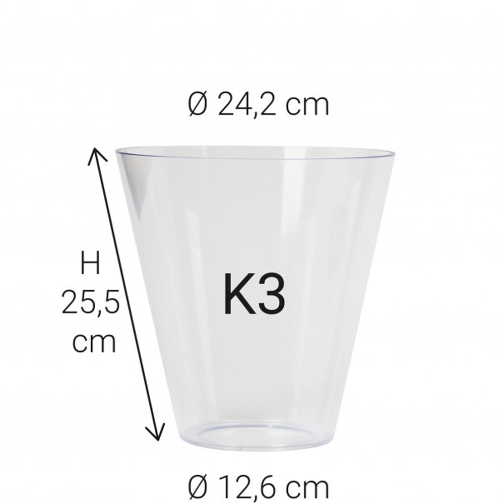 Glasbeker Kunststof Poly K3 KS Verlichting 8714732580502