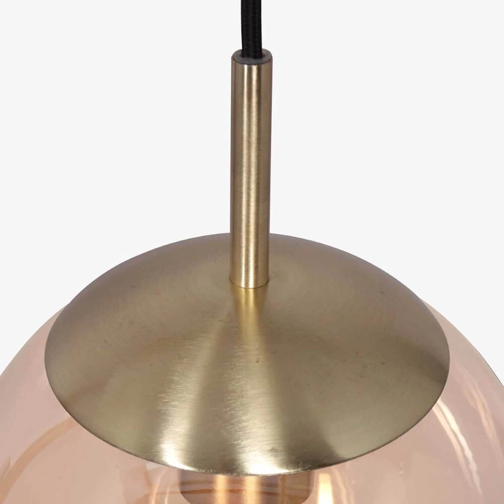Gouden glazen hanglamp Bolique Ø 20cm Steinhauer 8712746166354