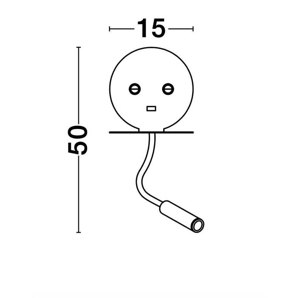 Bedlampje Eclip wit met usb Lyora 5212017423689