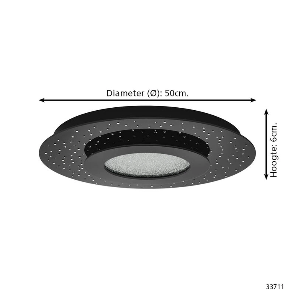 Plafondlamp Azurreka zwart Eglo 9002759337117