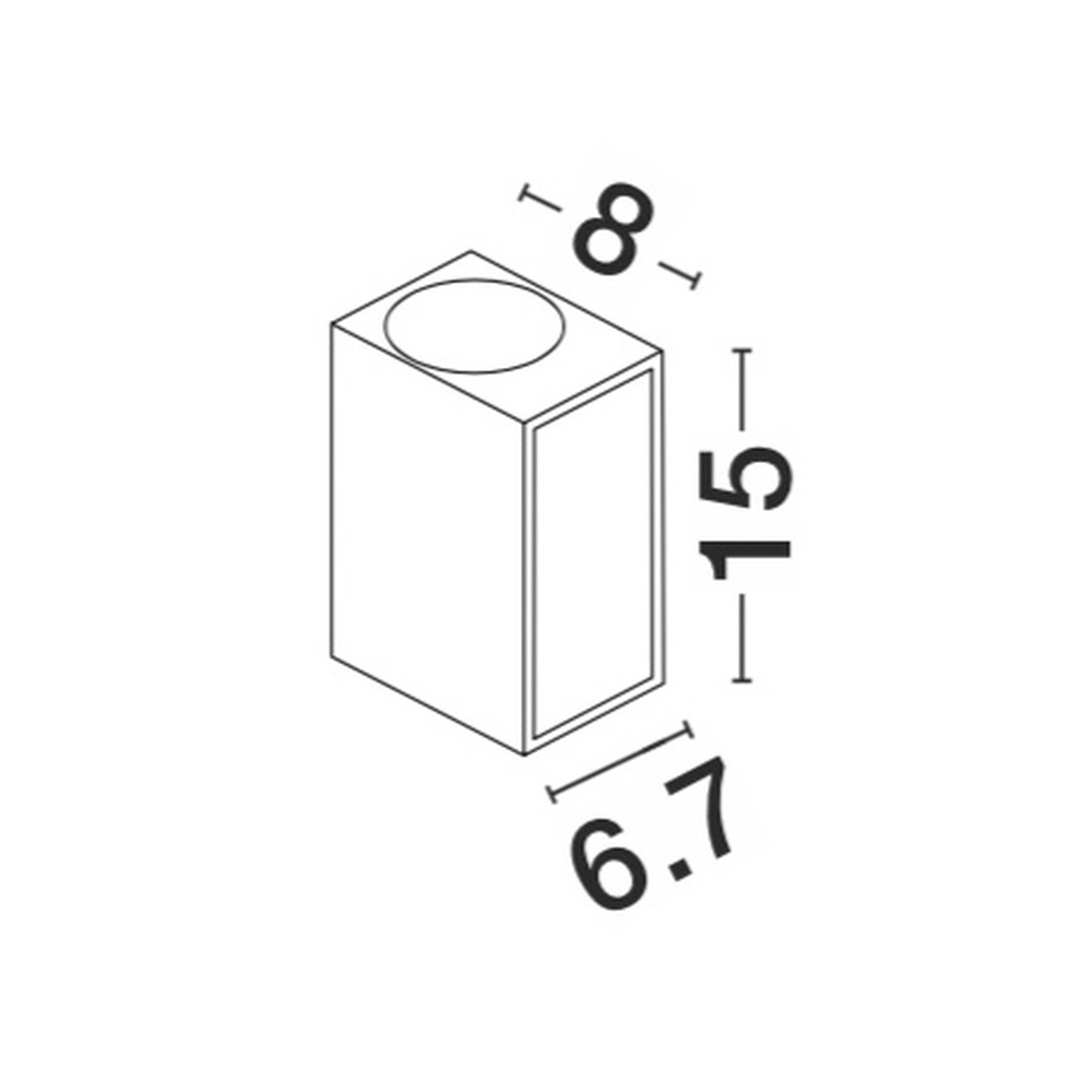 Hoekige spot Nero grijs up en down Lyora 5212017409126
