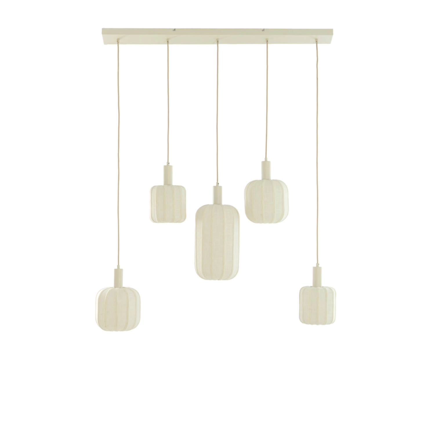 5L eettafel hanglamp Tufia linnen crème