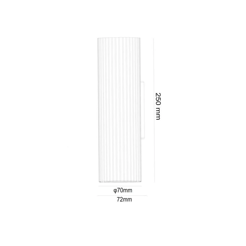 Unieke wandlamp Brest wit met ribbels Artdelight 8720701103078