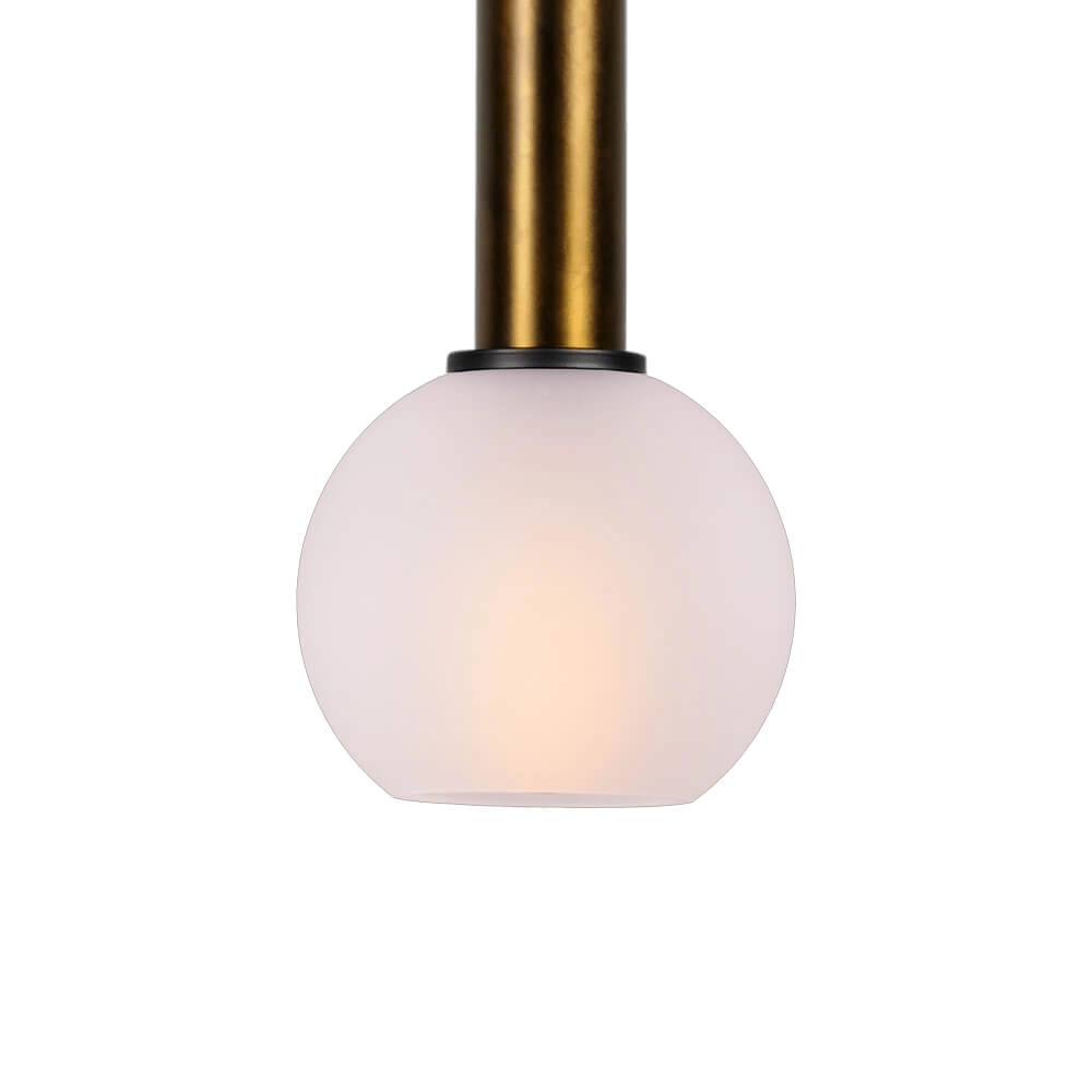 Hanglamp Ø 15cm Bella 2 Antiek messing met mat wit glas Masterlight 8718121334110