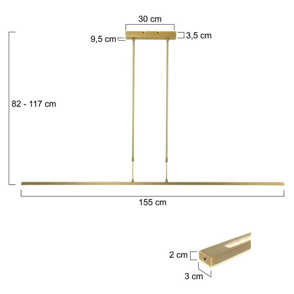 Hanglamp Zelena LED goud Steinhauer 8712746177572