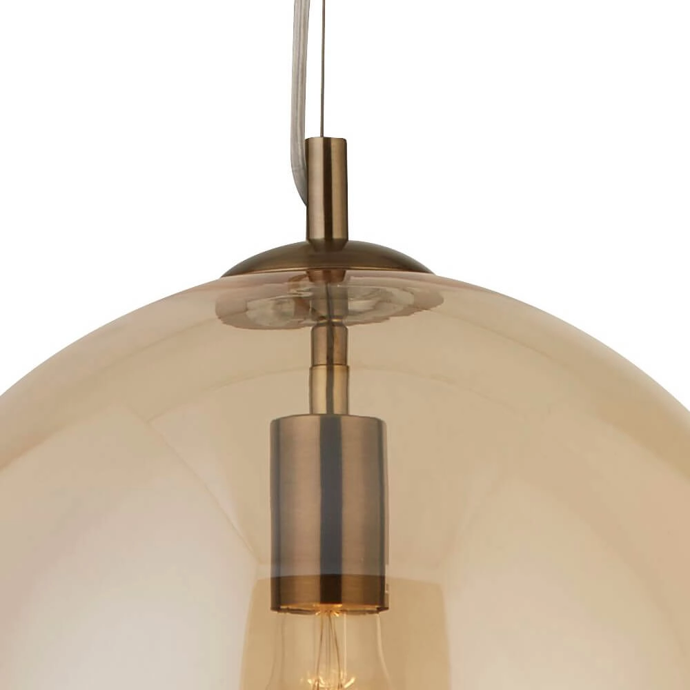 Amber glazen hanglamp Balls Ø 30cm Searchlight 5053423096667
