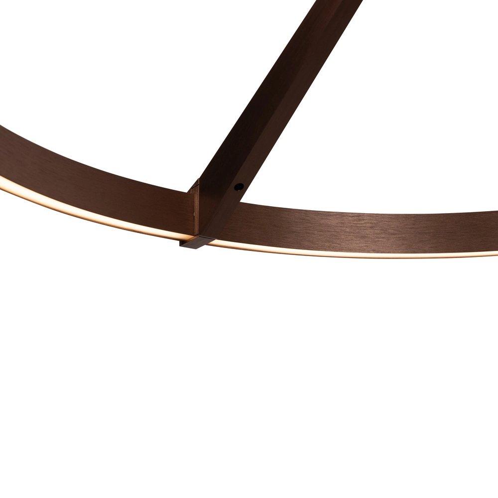 Strakke led hanglamp Applause roodkoper - Ø 60cm Premium by Lucide 5411212221834