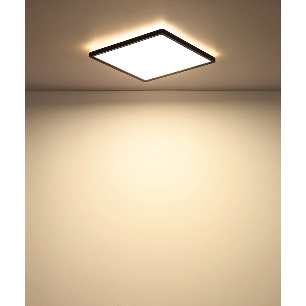 Plafonniere Sapana vierkant 29,4cm zwart Globo 9007371414390