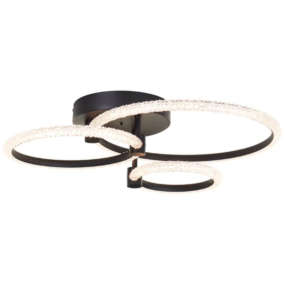 Ronde plafondlamp Aydin zwart Brilliant 4004353442087